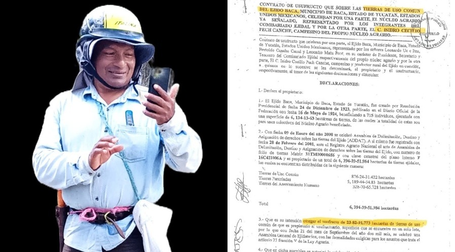 «El Aguas Aguas» Isidro Pech es ladrón hormiga de tierras ejidales de difuntos en Baca