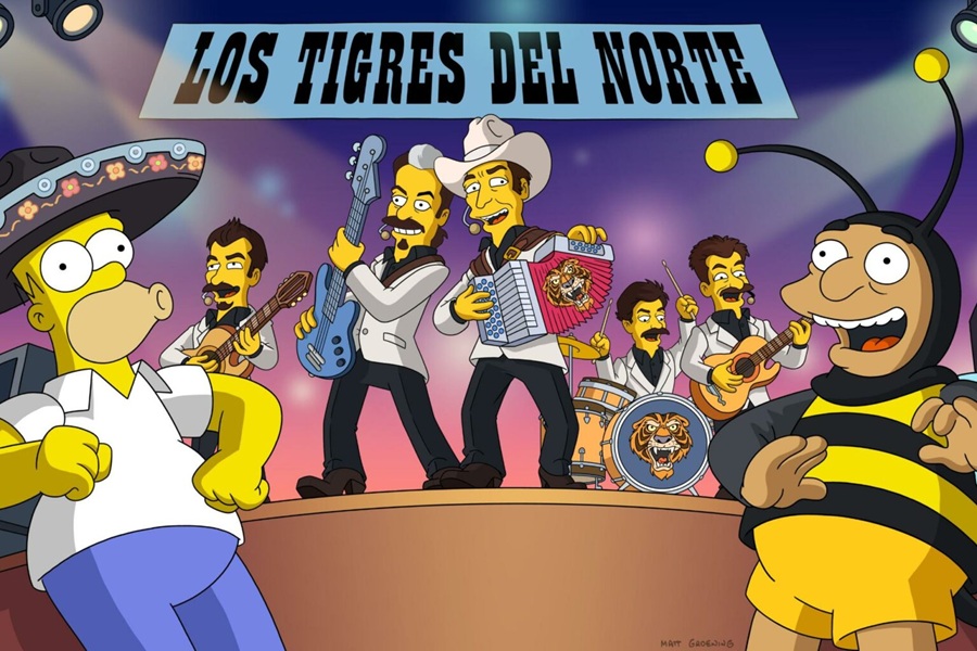 Los Tigres del Norte aparecerán en ‘The Simpsons’ con El Corrido de Pedro y Homero