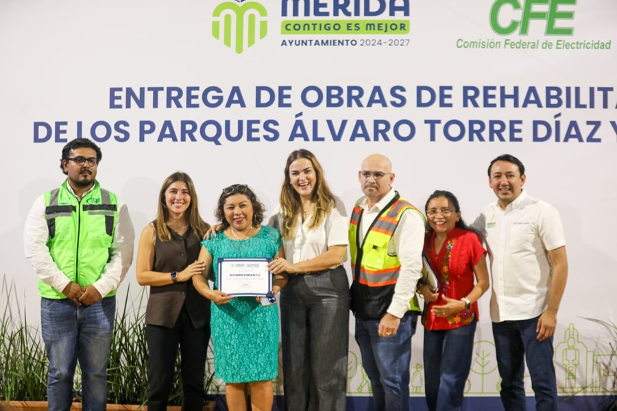 Cecilia Patrón inaugura más parques y espacios para la comunidad meridana