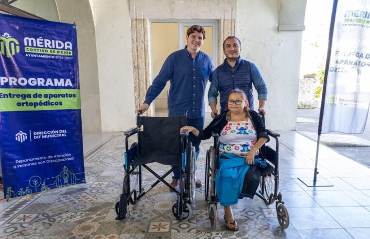 DIF Mérida realiza primera entrega del año de aparatos ortopédicos