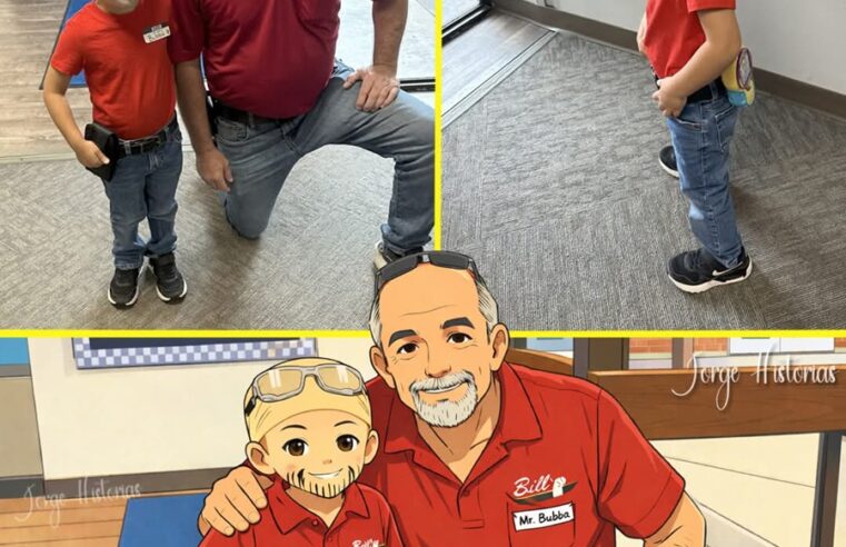 Se disfraza del conserje, su persona favorita en el preescolar