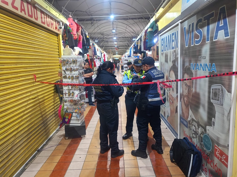 Muere locatario de unos 70 años en el Bazar García Rejón