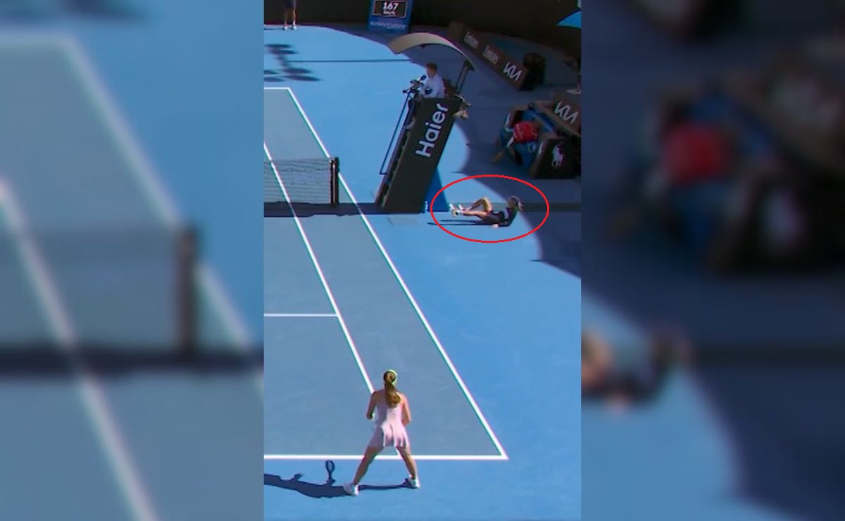 Recogepelotas se desmaya durante un partido del abierto de tenis en Australia