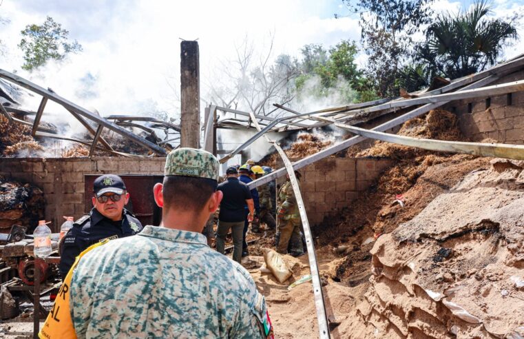 Explosion por pirotecnia en predio de la comisaría de Caucel