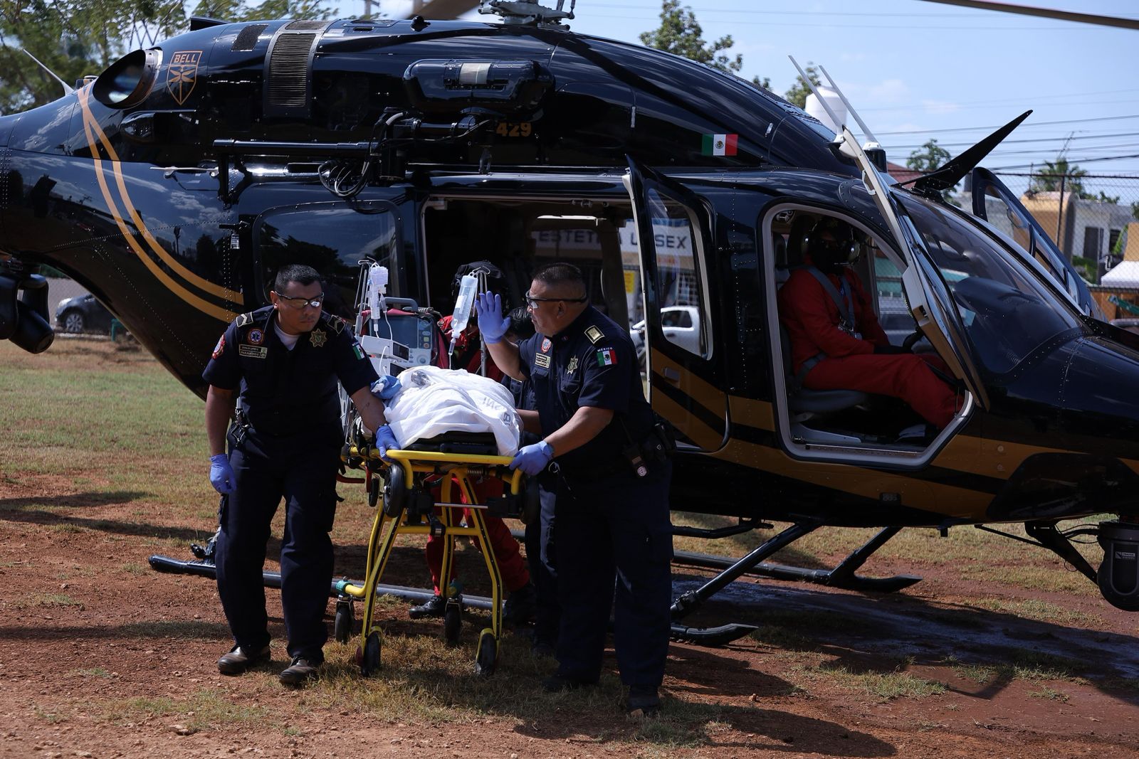 La SSP traslada en helicóptero a joven que se accidentó en su bicicleta eléctrica