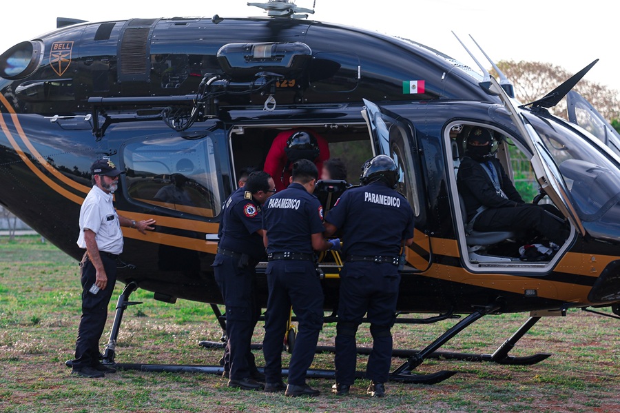 Trasladan en ambulancia aérea de la SSP a una niña mordida por una víbora de cascabel