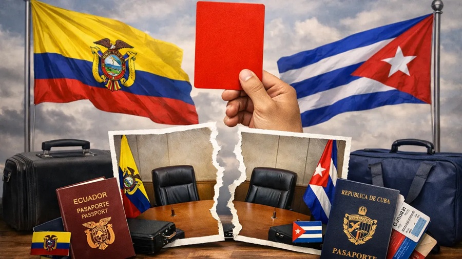 Ecuador expulsa al personal diplomático de Cuba y retira a su embajador en La Habana