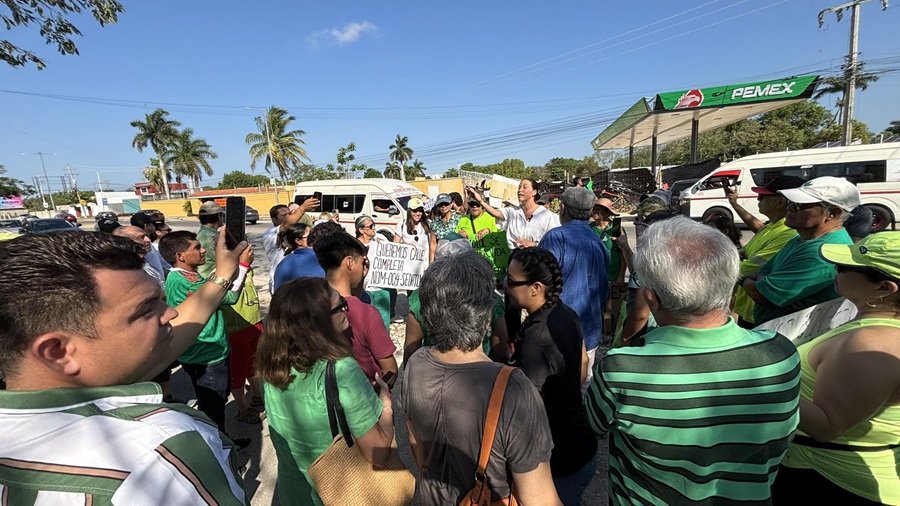 Protestan por la construcción de una gasolinera en Cholul