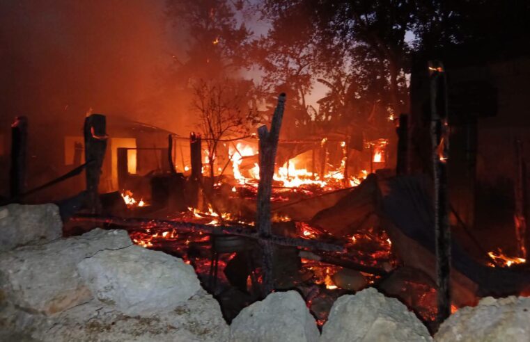 Controlan incendio en una típica Casa Maya de Tizimín ..el fogón causó el siniestro