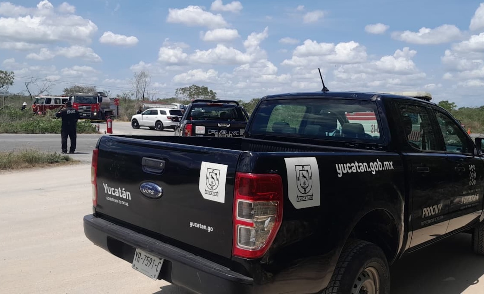 Controlan fuga de gas en la carretera Mérida–Tetiz