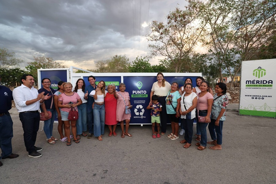 Pide Cecilia Patrón utilizar los puntos Mérida limpia para que la basura no cause inundaciones