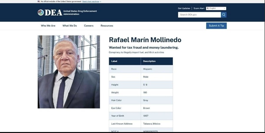 Que la DEA va contra Rafael Marin Mollinedo