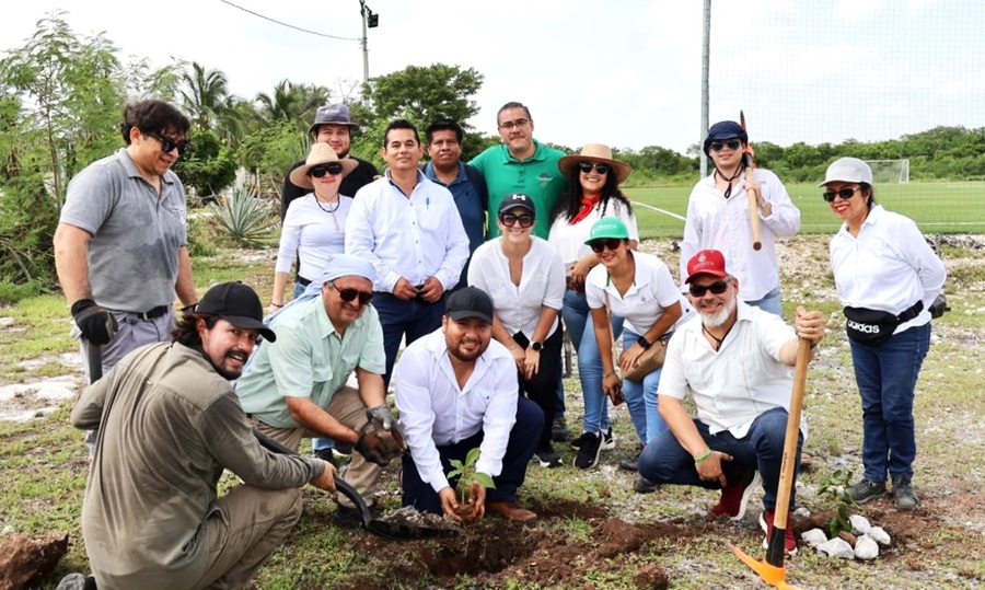 Conagua y Semarnat participan en jornada de reforestación en Progreso