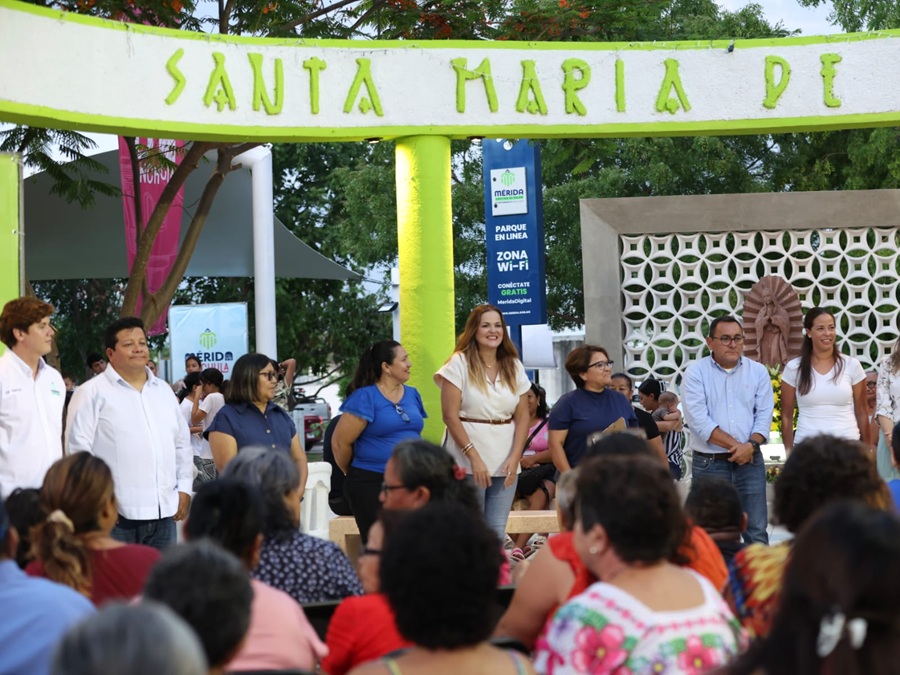 En Mérida las obras las deciden los meridanos: Cecilia Patrón entrega el Parque Santa María de Guadalupe