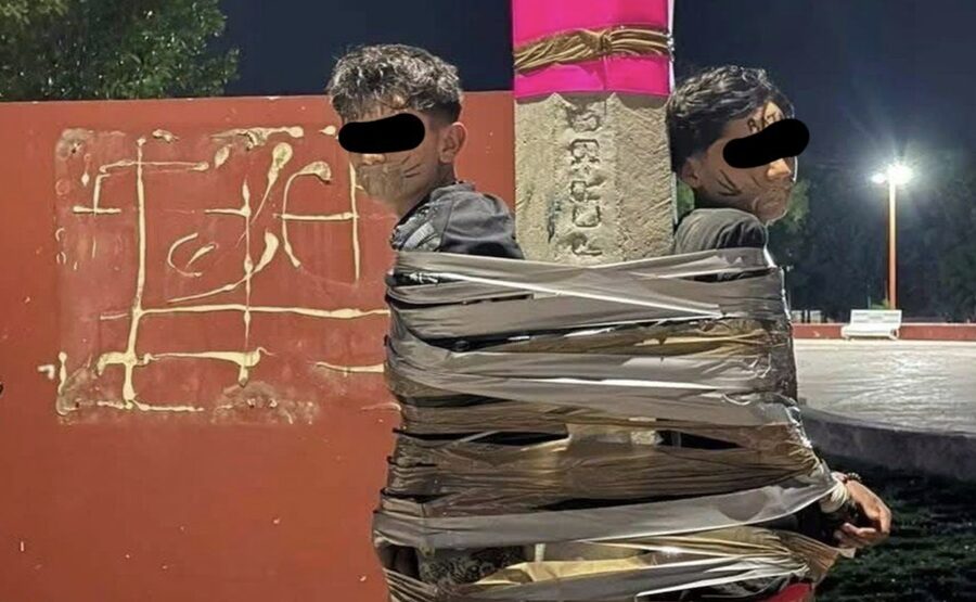 Investigan en Jalisco al “Batman de Lagos de Moreno”: amarra a los ladrones en los postes