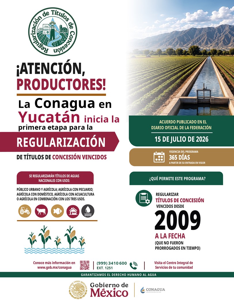 Conagua facilita la regularización de concesiones de agua con trámites gratuitos y atención directa