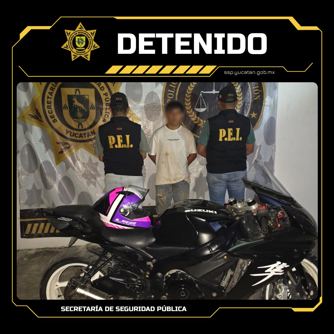 Detienen a temerario motociclista que mantenía en jaque a la policía en Progreso