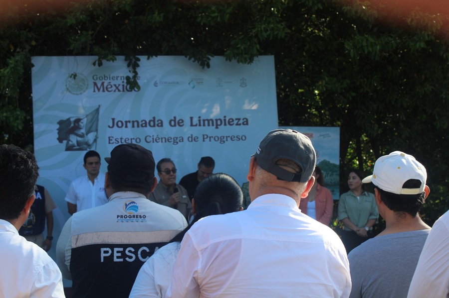 Realizan la tercera jornada de limpieza del Estero Ciénega de Progreso