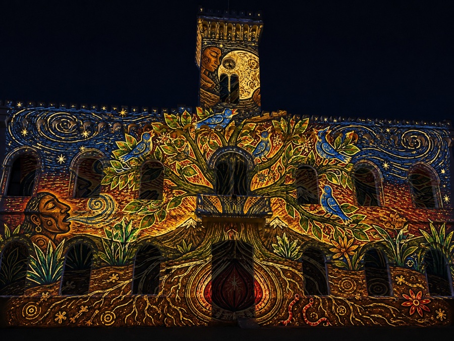 Nuevo segmento de mapping dedicado a los Pueblos Indígenas en el Parque de la Paz