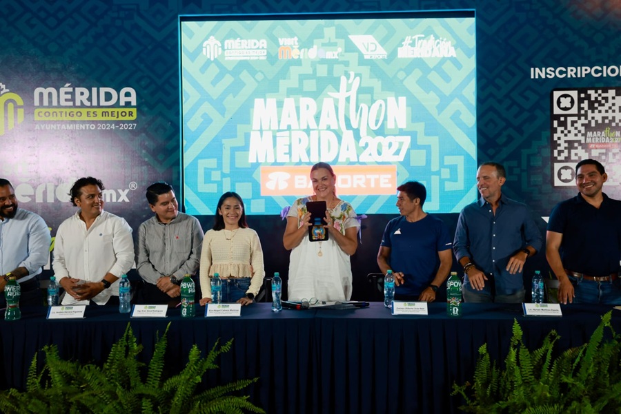 Mérida se prepara para vivir el Marat’hon 2027: Cecilia Patrón presenta las playeras, medallas y rutas