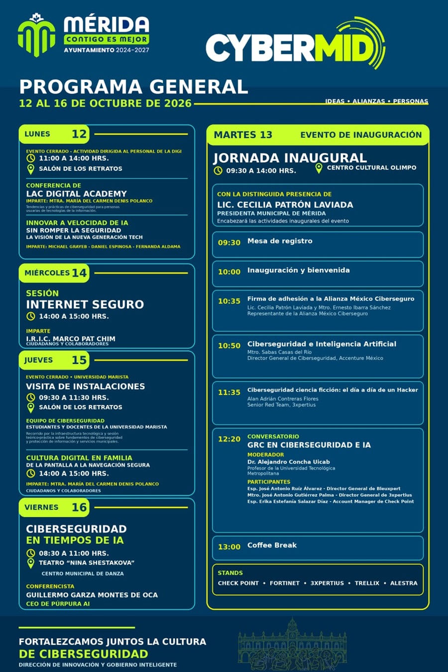 Mérida fortalece la cultura de ciberseguridad con una semana de actividades para la gente y servidores públicos