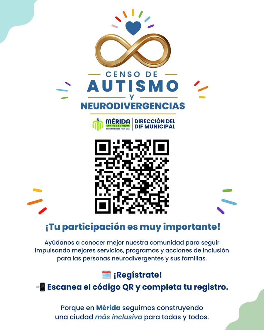 Censo Municipal busca identificar las necesidades de personas con autismo y neurodivergentes en Mérida
