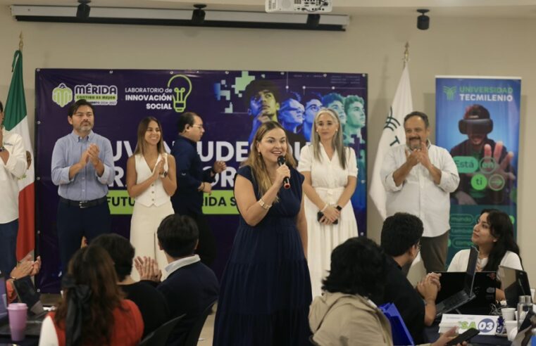 Mérida, primer ayuntamiento donde las juventudes construyen soluciones usando IA: Cecilia Patrón