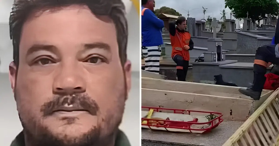 Lo jaló su padre muerto durante un funeral: cae en la tumba de su papá y fallece